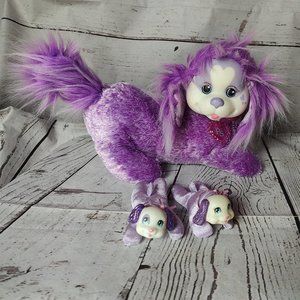Puppy Surprise Purple Plush Glitter Chloe With 2 Puppies 2017